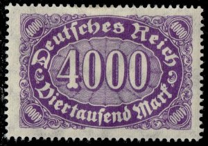 Germany #207 Queroffset Numeral; Unused