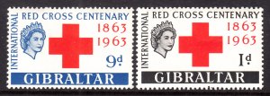 Gibraltar 162-163 Red Cross VF