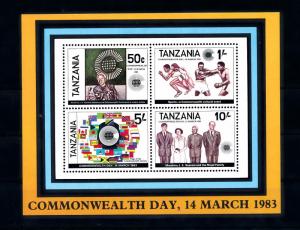 [46322] Tanzania 1983 Sports Athletics Boxing Flags Commonwealth day MNH Sheet