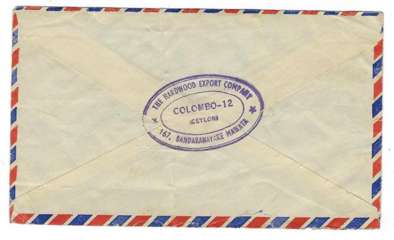 1964 Ceylon To USA Airmail - (LL53)