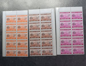 GB Stamps Guernsey  Dues 1977 marginal blocks x 3  MNH  ~~L@@K~~