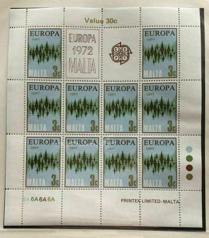 Yugoslavia Malta Bulgaria Romania Czech 1970s Europa Sheets AlbumGM648