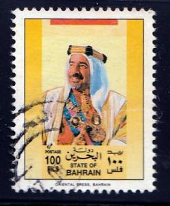 Bahrain #344 Sheik Isa on a stamp issued in 1989. PM