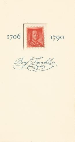 ahp38 half cent Franklin Liberty Series in special folder