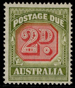 AUSTRALIA QEII SG D121, 2d carmine & green, LH MINT.