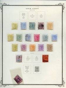 GOLD COAST 1875//1957 MINT HINGED & USED LOT F/VF SCOTT VALUE $3542.00 ON PAGES