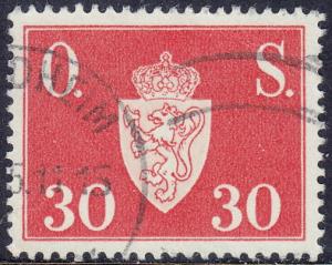 Norway - 1951 - Scott #O61 - used