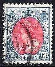 NETHERLANDS #70, USED - 1908 - Nether084