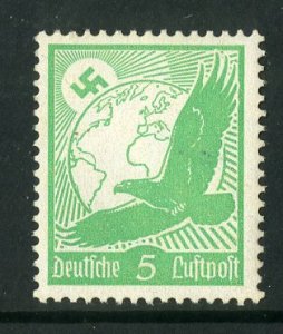 GERMANY C46 MH BIN $1.00 GLOBE, BIRD