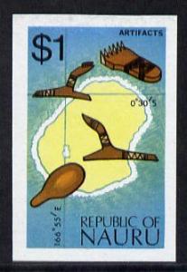 Nauru 1973 Artefacts & Map $1 definitive (SG 112) unm...