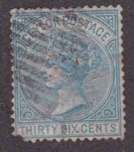 Ceylon # 70, Queen Victoria, Used, Short Perf, 10% Cat.