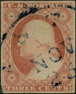 #11A DARK BLUE TOWN CANCEL WITH FOUR LARGE MARGINS BP5911