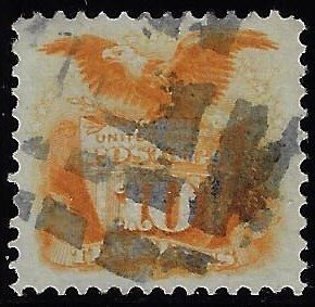 Scott #116 - $250.00 – XF-used – Large margins. Segmented cork cancel. PF Cert.