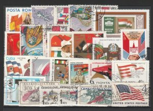 19280 Flags of the World Topical & Commemorative Used Stamps-