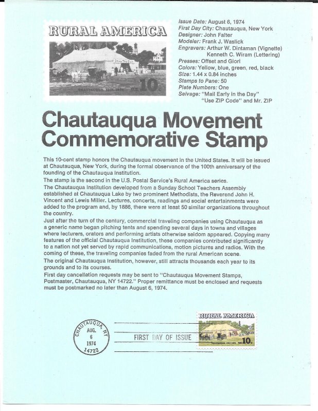 #1505 - //1529. U/A, 10 USPS SOUVENIR PAGES FDC. (my128) Collection / Lot