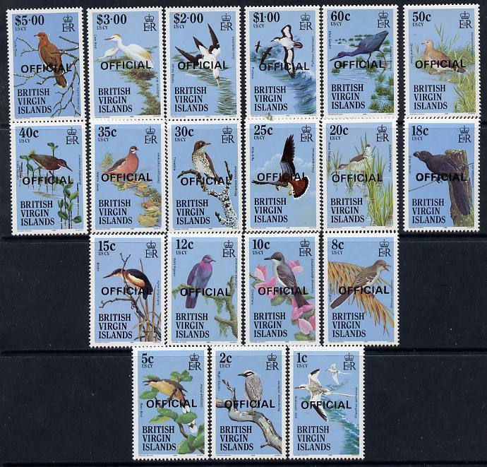 British Virgin Islands 1986 Birds definitive set complete...