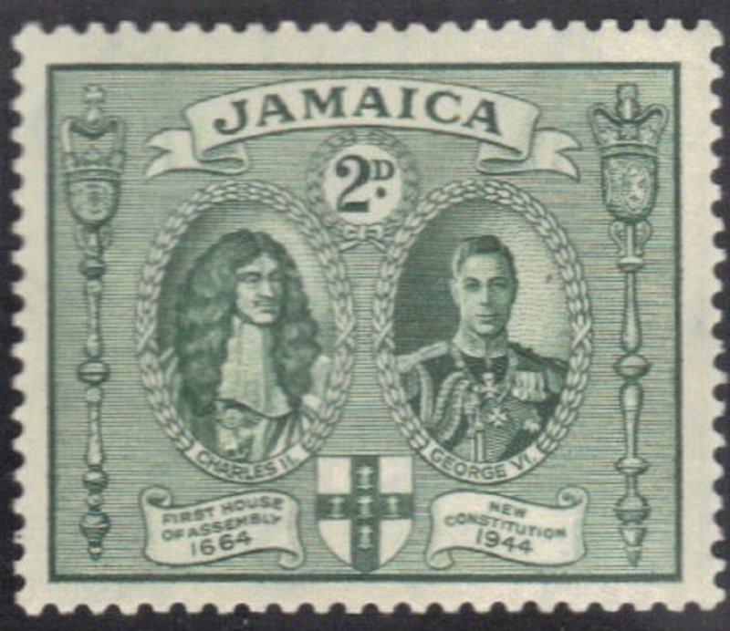 JAMAICA SCOTT #130 USED 2p 1945 SEE SCAN