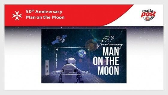  Malta stamps 2019. 50th anniversary of Man on the moon - presentation