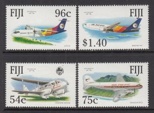 Fiji 653-656 Airplanes MNH VF