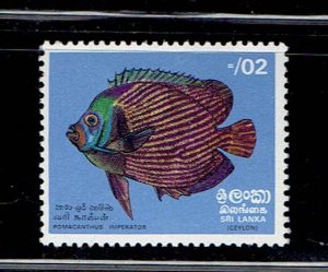 SRI LANKA SCOTT#473 1972 EMPEROR ANGELFISH - MNH