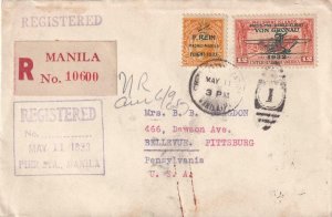 Manila, PI to Bellevue, Pa 1932 Von Gronau Round the World Flight (45643)