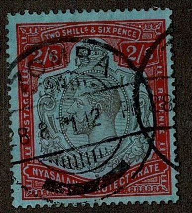 Nyasaland #34 2sh6p QV used