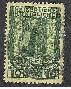 Austria-Offices in the Turkish Empire #53pi green yellow (U) CV $2.40