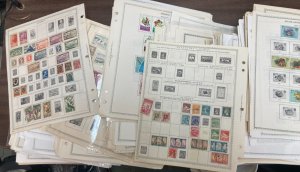 KAPPYS STAMPS WORLD WIDE STAMPS OVER 13 POUNDS OF ALBUM PAGES FROM ESTATE  HP55