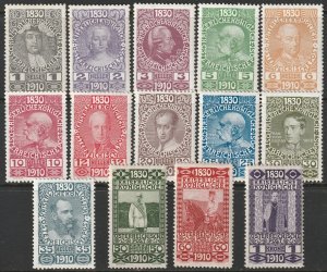 Austria 1910 Sc 128-41 partial set MNH**