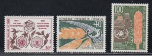 Congo # 292-294, World Food Program, Mint NH, 1/2 Cat.