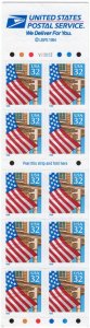 Scott #2920De Flag over Porch Booklet Pane of 10 Stamps - MNH P#V23222