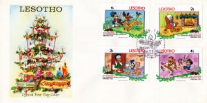 Lesotho - 1983 Christmas Walt Disney FDC Set SG 554-561