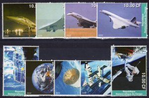 Congo 2002 SPACE & CONCORDE Set (9) MNH # CON 11/19C