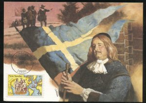 1988 NEW SWEDEN Sc C117 joint Sweden Finland issue FDC Fleetwood maxi card