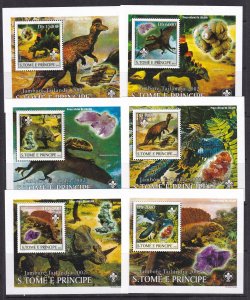 Sao Tome and Principe 2010 Scouting Jamboree 6 S/Sheets Deluxe Edition MNH