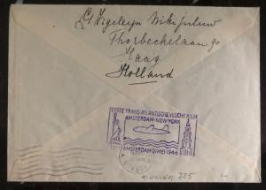 1946 Amsterdam Holland First Flight Cover FFC KLM To New York USA Flying Dutchma