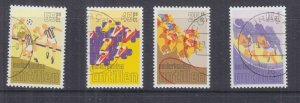 NETHERLANDS ANTILLES, 1986 Sports Fund set of 4, used.