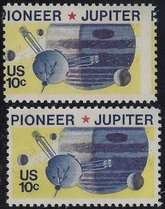 1556 10c Scarce Misperf Space Error / EFO Pioneer 10 Mint NH