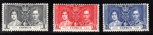 CYPRUS  SC# 140-142  F/MNH