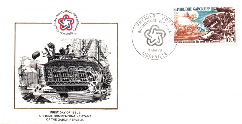 Gabon C178 US Bicentennial U/A FDC