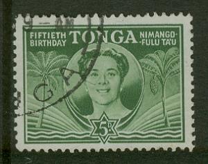 Tonga 1950 5d Queen Salote, used