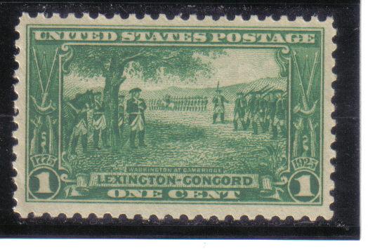 617  .01 Lexington Concord mnh f-vf.