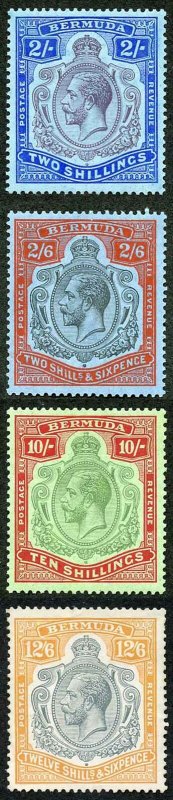 Bermuda SG88/93 High Value Set of 4 Wmk Script M/Mint