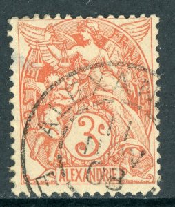 Egypt - Alexandria 1902 French Colony 3¢ Scott #18 VFU K824