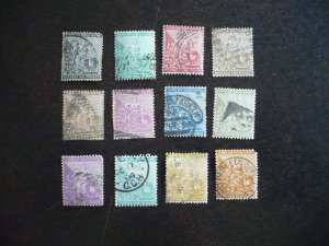 Stamps - Cape of Good Hope - Scott# 41-50,52-53 - Used Part Set of 12 Stamps