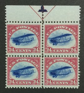 MOMEN: US STAMPS #C3 BLOCK MINT OG 3NH/1H $490 LOT #37556