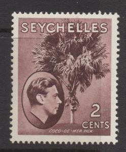 SEYCHELLES;  1938 early GVI issue fine Mint hinged  2c. value