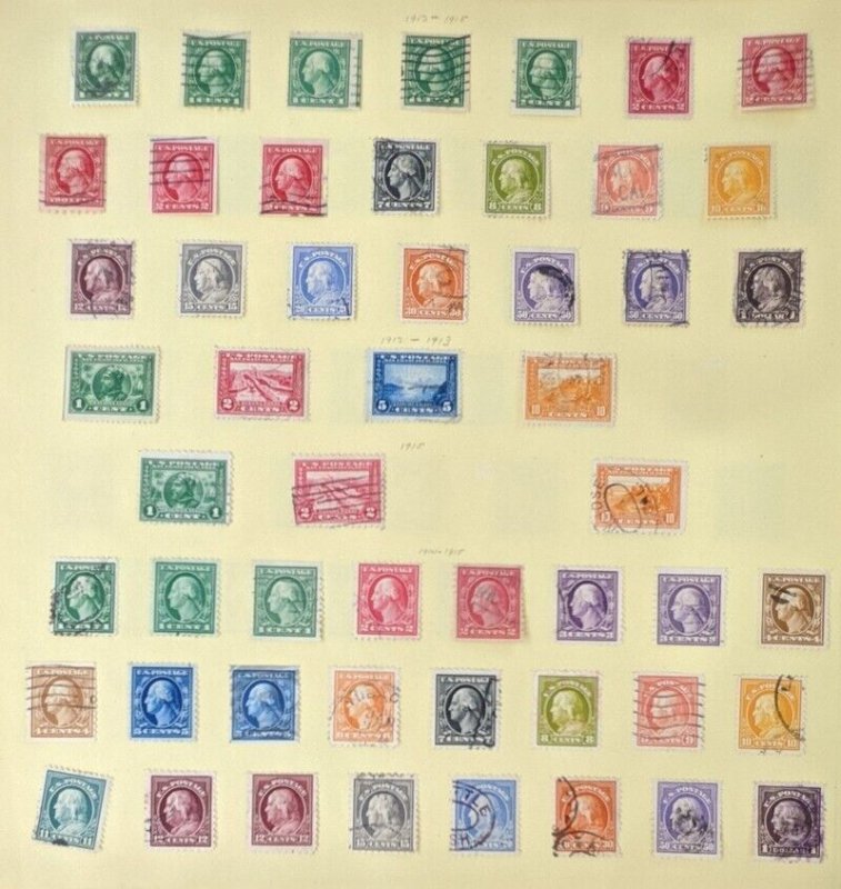 EDW1949SELL : USA Old Time mostly Used collection on pages just as received. 