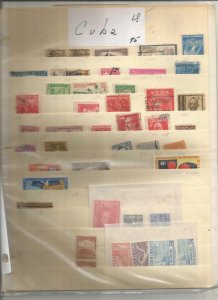 CUBA COLLECTION ON STOCK SHEET, MINT/USED