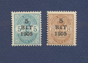 DANISH WEST INDIES -  Scott 41-42   - VF MNH